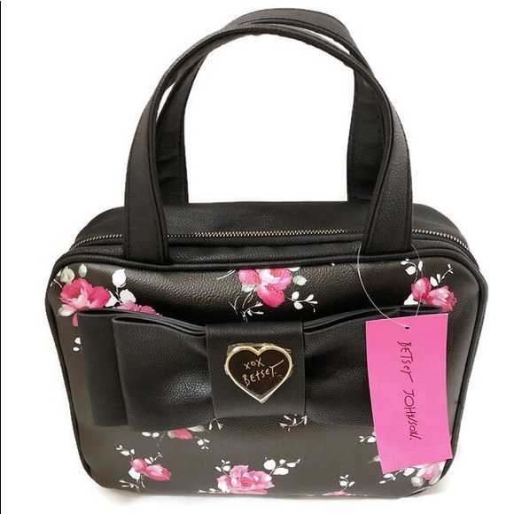 Betsey Johnson Handbags - Betsey Johnson Black/Floral Cosmetic Case